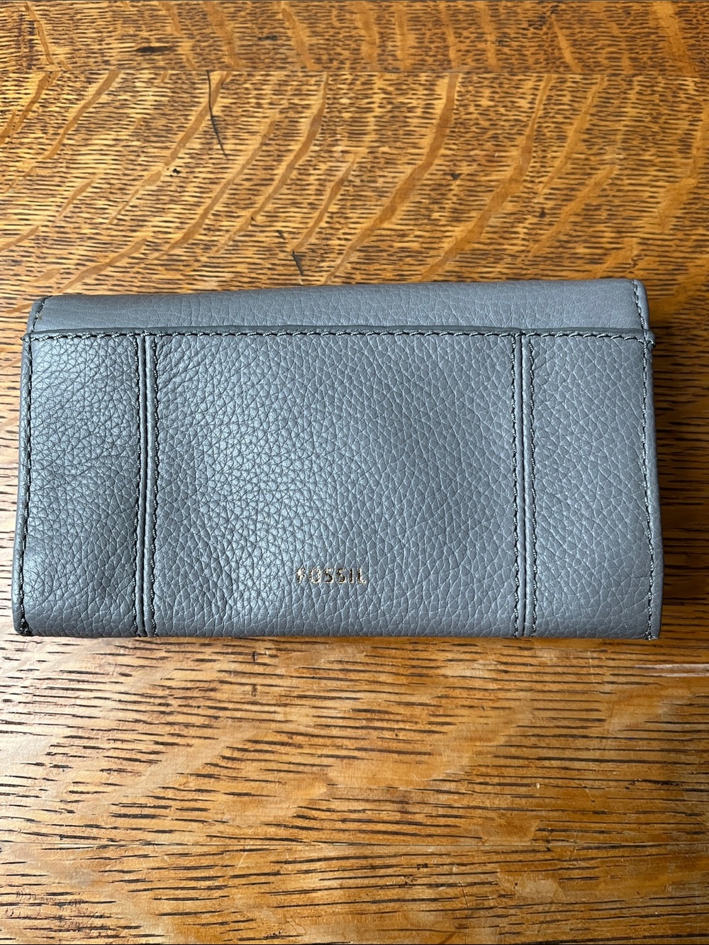 🌼Fossil Molly Grey Cowhide Leather RFID Wallet NWT